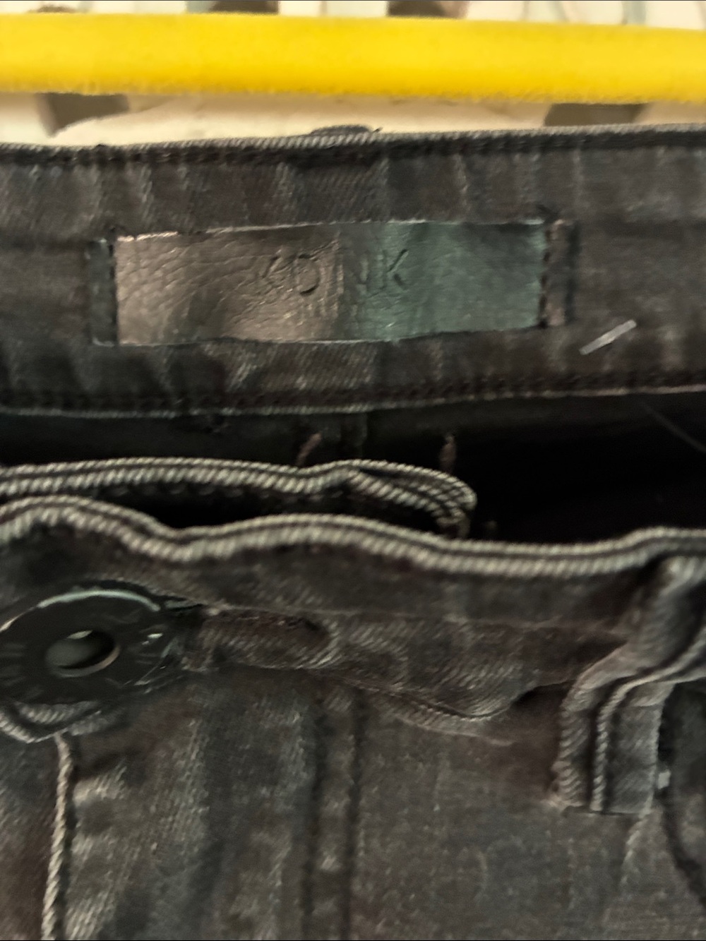 Women Black Skinny Jeans with White Palm Print - Picture 3 of 6
